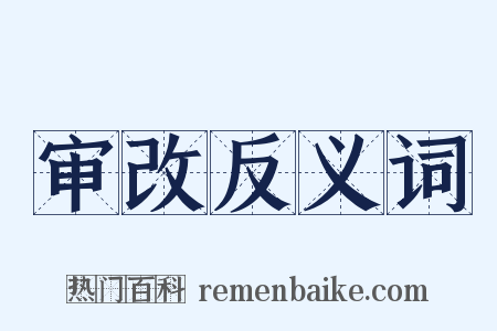 审改反义词是什么意思的图片